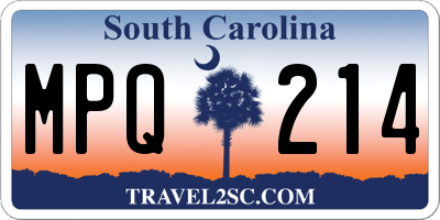 SC license plate MPQ214