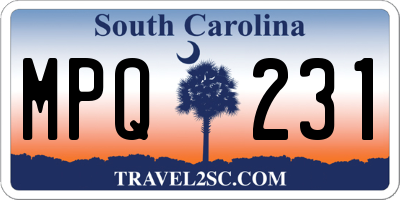 SC license plate MPQ231