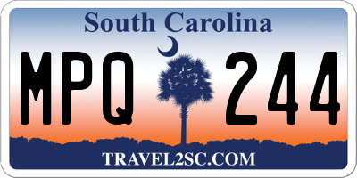 SC license plate MPQ244