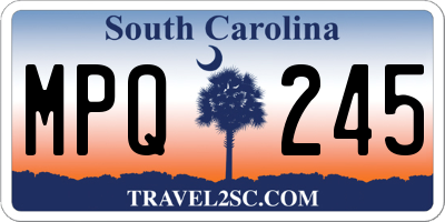 SC license plate MPQ245