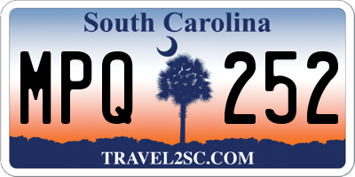 SC license plate MPQ252