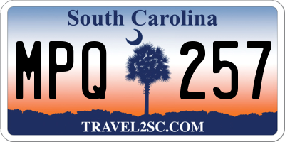 SC license plate MPQ257