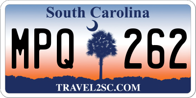 SC license plate MPQ262