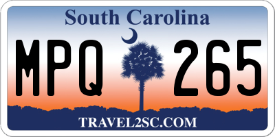 SC license plate MPQ265