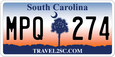 SC license plate MPQ274
