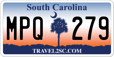 SC license plate MPQ279