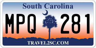 SC license plate MPQ281