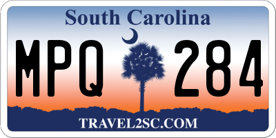 SC license plate MPQ284