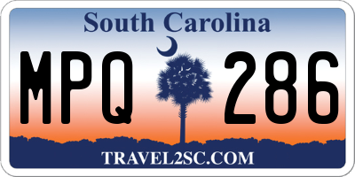 SC license plate MPQ286