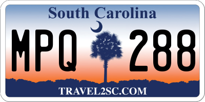 SC license plate MPQ288