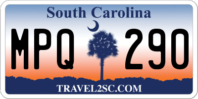 SC license plate MPQ290