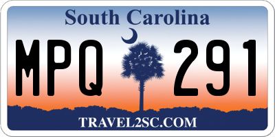 SC license plate MPQ291
