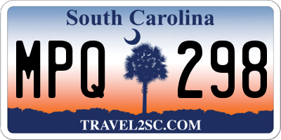 SC license plate MPQ298