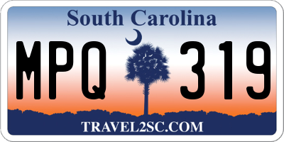 SC license plate MPQ319