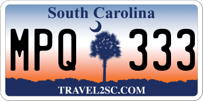 SC license plate MPQ333