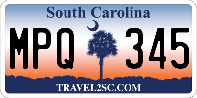 SC license plate MPQ345