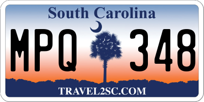SC license plate MPQ348