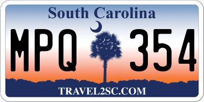 SC license plate MPQ354
