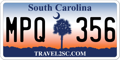 SC license plate MPQ356
