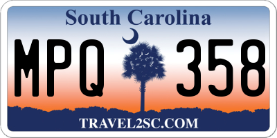 SC license plate MPQ358