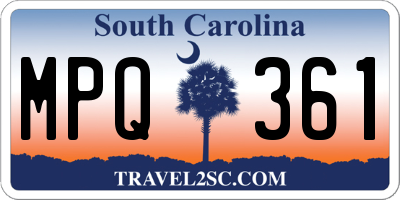 SC license plate MPQ361