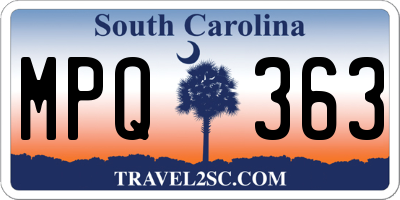 SC license plate MPQ363