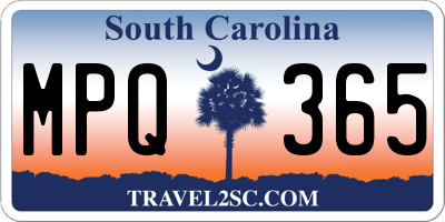 SC license plate MPQ365