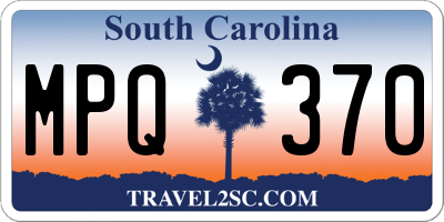 SC license plate MPQ370