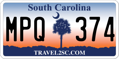 SC license plate MPQ374