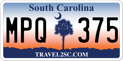 SC license plate MPQ375