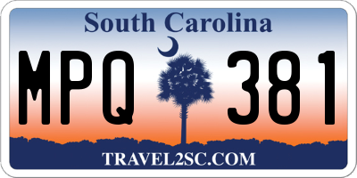 SC license plate MPQ381