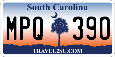 SC license plate MPQ390