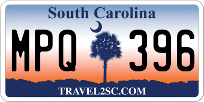 SC license plate MPQ396