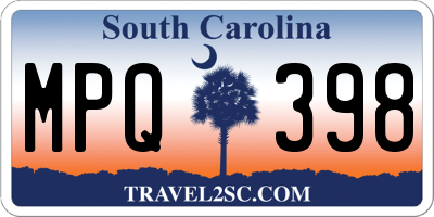SC license plate MPQ398