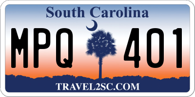 SC license plate MPQ401