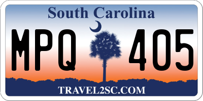 SC license plate MPQ405