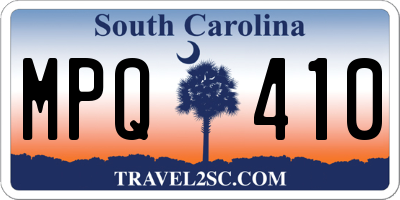SC license plate MPQ410