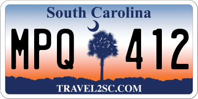 SC license plate MPQ412