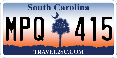 SC license plate MPQ415