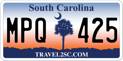 SC license plate MPQ425