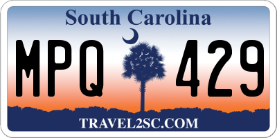 SC license plate MPQ429
