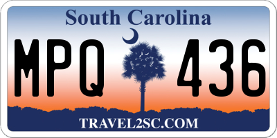 SC license plate MPQ436