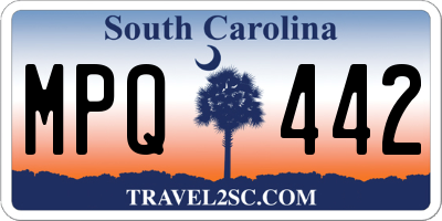 SC license plate MPQ442