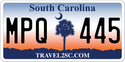 SC license plate MPQ445