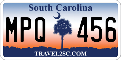 SC license plate MPQ456