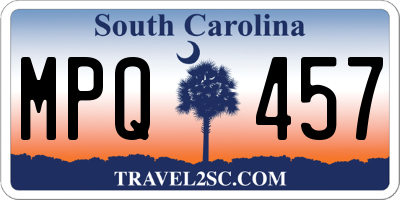 SC license plate MPQ457
