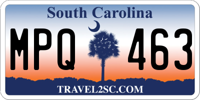 SC license plate MPQ463