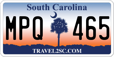 SC license plate MPQ465