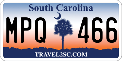 SC license plate MPQ466