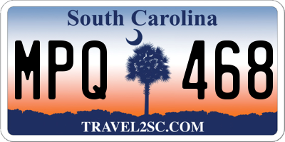 SC license plate MPQ468